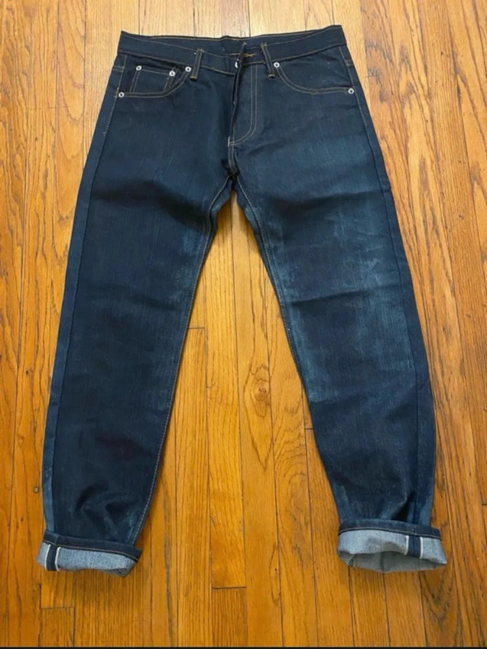 Live and Co BAGY Selvedge Denim 32x29 Washed Blue 100% Cotton 13-14oz New - 32W